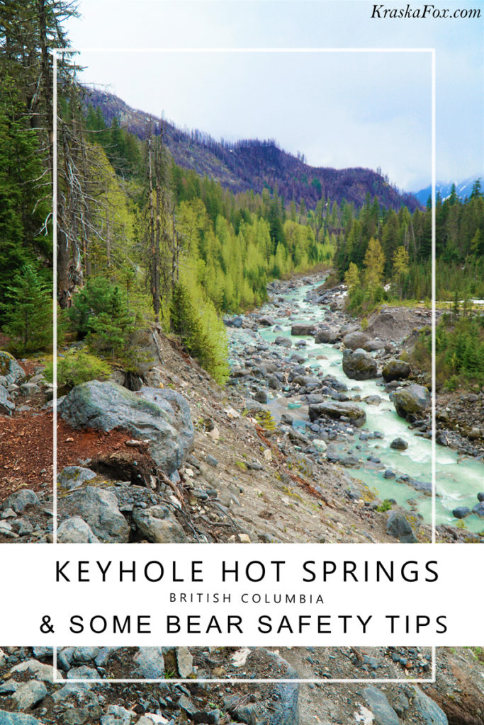 Keyhole hot springs, British Colombia & Some Bear Safety Tips - Beautiful mountain and glacier blue river scenery 