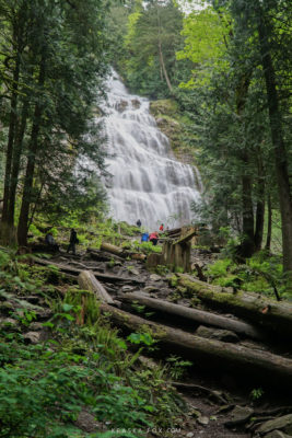 Beautiful lookout of the falls from a little down the path.